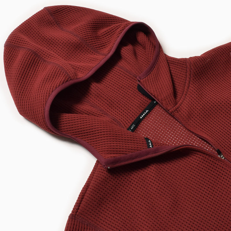 MMA POLARTEC®︎ Net Mesh Hoodie (Wine) – MOUNTAIN MARTIAL ARTS TOKYO