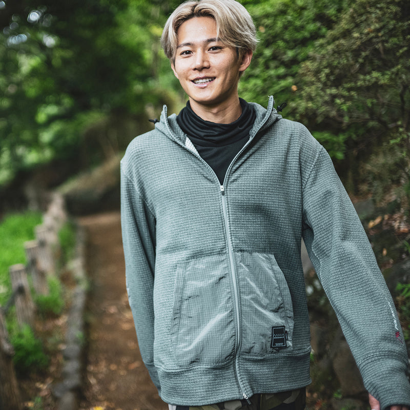 MMA POLARTEC® Power Grid Side Ventilation Hoodie (Gray)