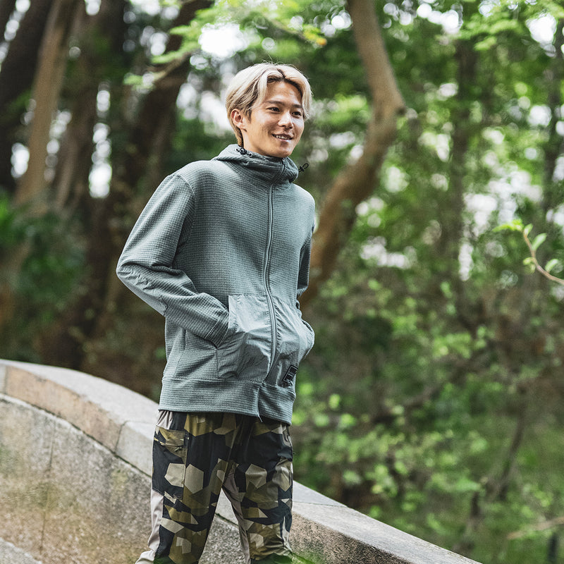 MMA POLARTEC® Power Grid Side Ventilation Hoodie (Gray)