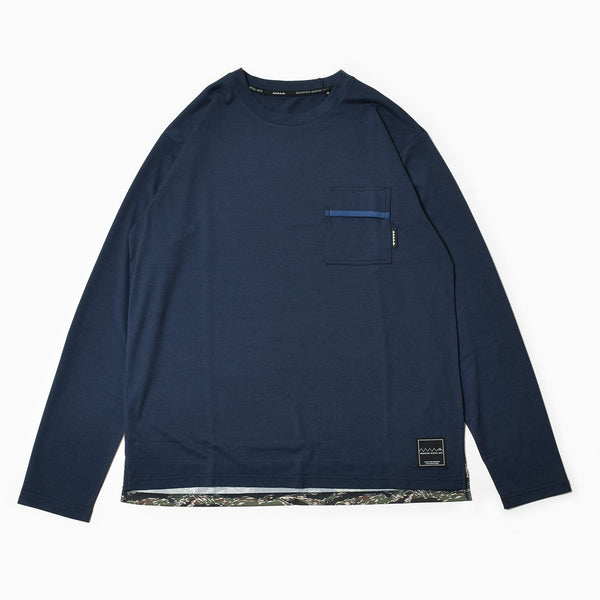 MMA Basic Pocket Long Tee (Navy)